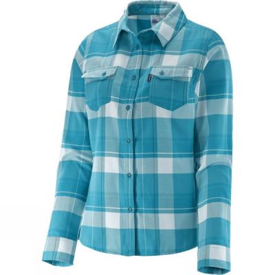 Camisa Salomon Mystic Flannel Manga Larga Mujer Azules - Chile UYC714236